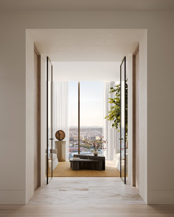 Gabriel Saunders Claremont Street 13 Penthouse Front Entrance Lvl19