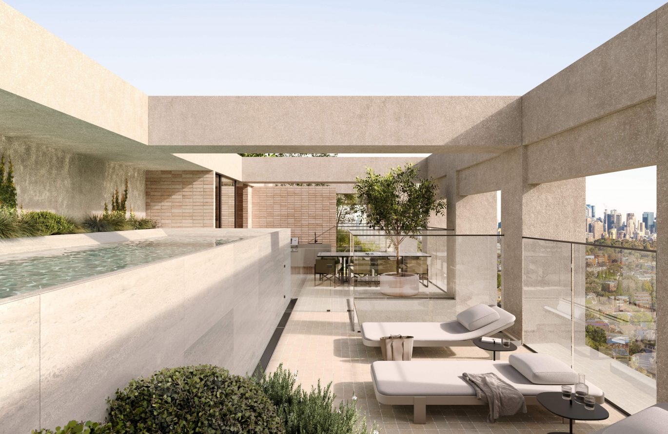 Gabriel Saunders Claremont Street 12 Penthouse Balcony Pool
